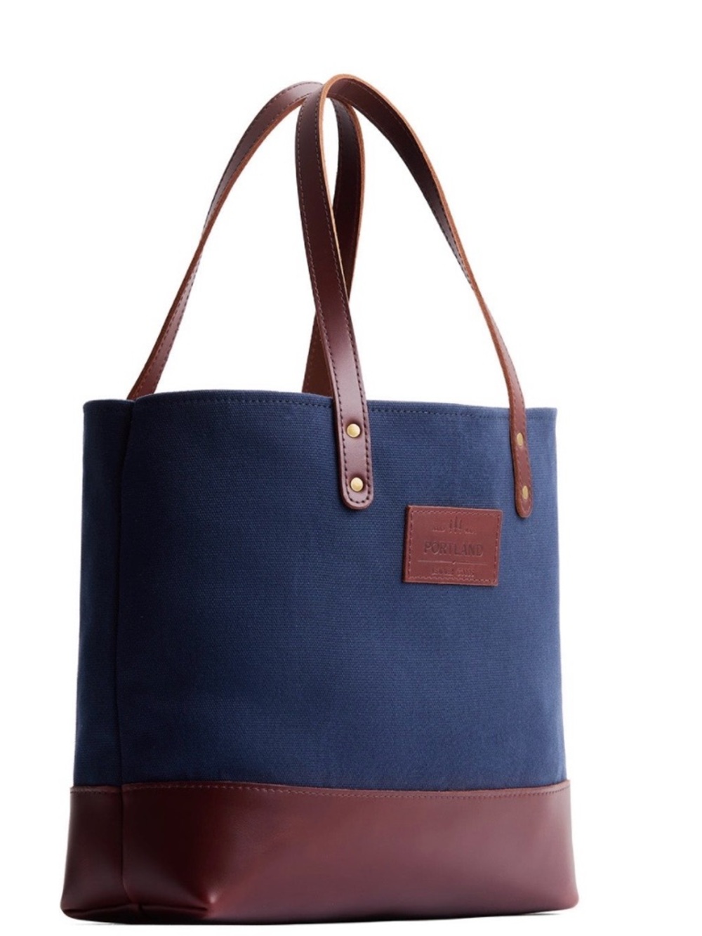 Portland Leather Goods Tugboat Tote with Brown Leather Trim